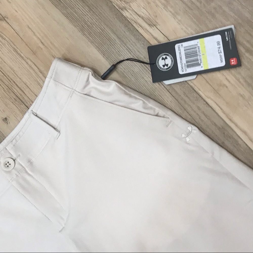 NWT UNDER ARMOUR size 4 GOLF SHORTS vanilla khaki - Picture 5 of 15